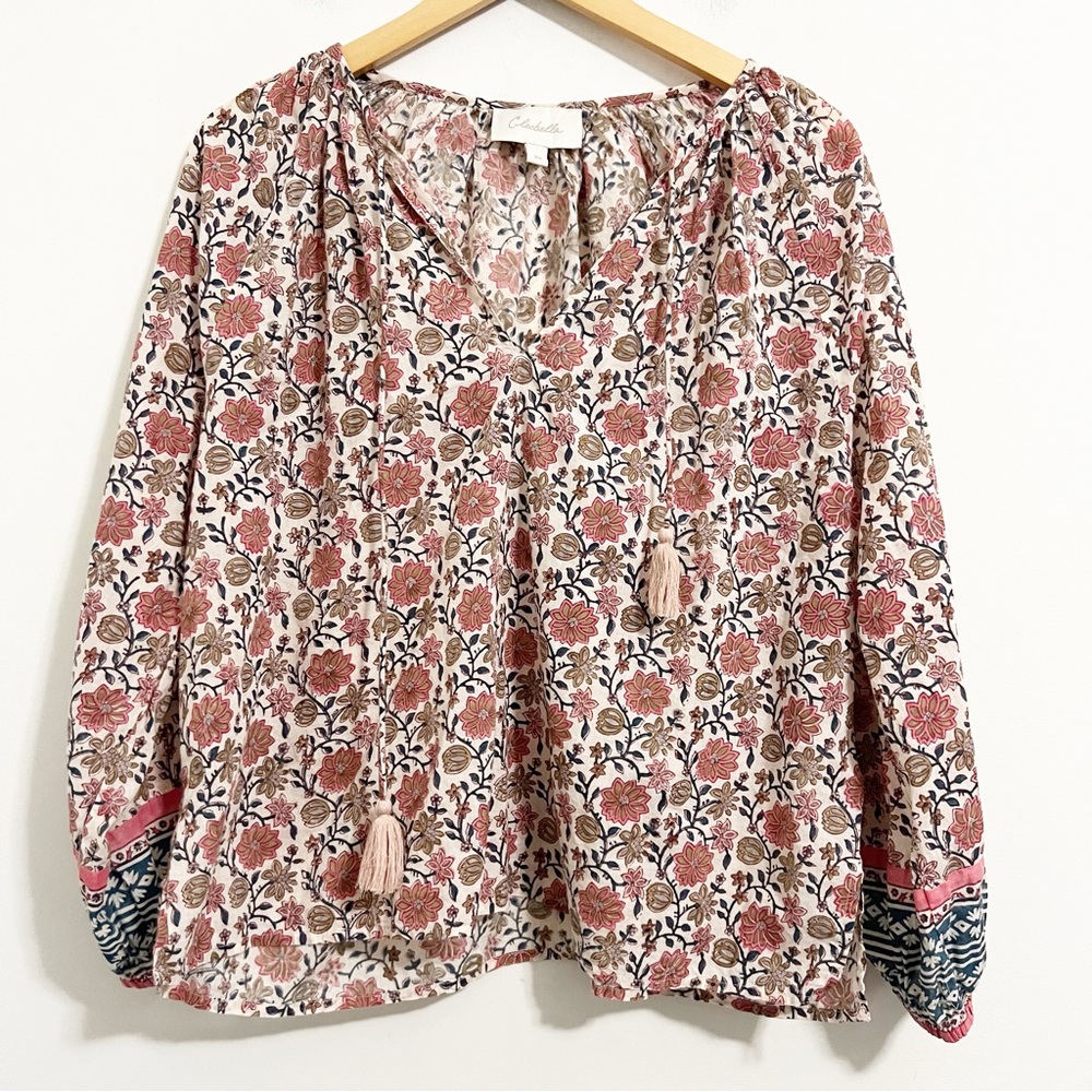 Cleobella Floral Peasant Top